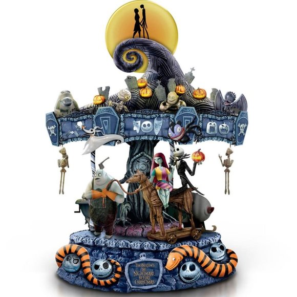 The Bradford Exchange Tim Burton's The Nightmare Before Christmas Rotating Music - Picture 1 of 9